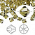 Бусина Swarovski, 6мм, Биконус (#5328), хаки (цвет 550), 10 шт.
