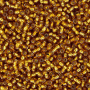 <p>Японский бисер TOHO Round (круглый Тохо), размер 15/0 (1.5 мм). Прозрачный янтарный бисер с серебристой сердцевиной (Silver-Lined Lt Topaz). 
Цена за 10 грамм (около 2 400 бисеринок).</p>