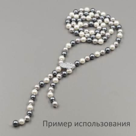 <p>Фурнитура для бижутерии Милано класса люкс (MILANO LUX). Качественный компонент для бижутерии - эффектный защелкивающийся замок в форме пера для браслета или колье. Инкрустация фианитами в технике паве. Цена за 1 шт.</p>