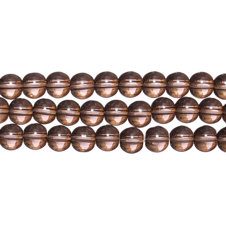 Бусины стеклянные, 8мм, коричнево-серые, 40 шт., низка