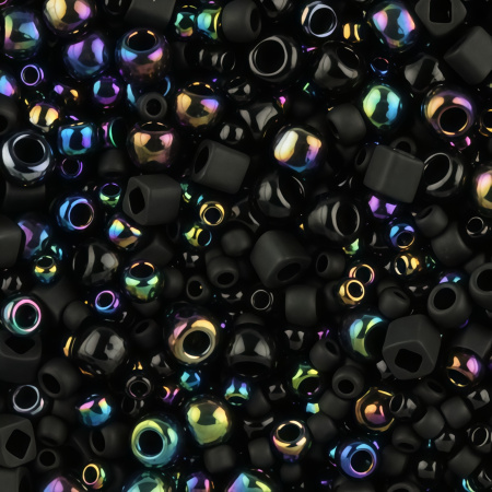 Бисер TOHO Mix, цвет #3210 (Черный), 10 грамм