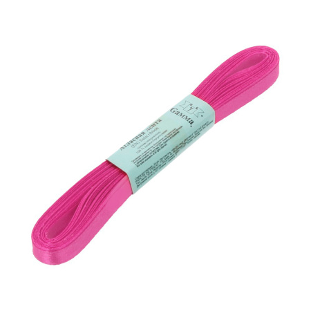 Лента атласная, Gaммa, 6мм, малиновая №103, моток, 5 метров Лента атласная, Gaммa, 6мм, малиновая №103, моток, 5 метров