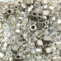 <p>Японский бисер TOHO Mix - микс бисера и стекляруса разных форм, цветов и размеров. Цвет бело-серебристый (Junpaku - Crystal/Silver). Оттенок и состав набора может отличаться от фотографии. Цена за 10 грамм.</p>