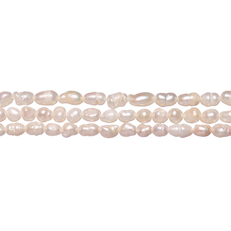 <p>
Бусины из культивированного пресноводного жемчуга в форме риса. Бусины могут довольно сильно отличаться по форме и размеру. Цвет в разных низках варьируется от белого до айвори. Оттенок может отличаться от фотографии и от партии к партии. Цена за низку длиной примерно 32 см (около 50-65 жемчужин, в зависимости от размера). Низки формируются без проверки на дефекты каждой бусины и без подбора по цвету, форме, размеру.
</p>
<p> УЦЕНКА: часть бусин матовые, имеют неровности.</p>