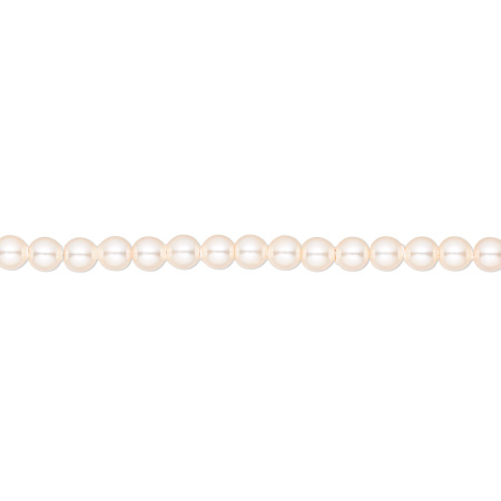 Бусина хрустальная, 3мм, жемчуг Swarovski (#5810), круглый, цвет кремовая роза (creamrose), 10 шт.