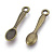 Подвеска, 25х6мм, ложка, базовый материал - цинковый сплав, бронзовая, 1 шт.