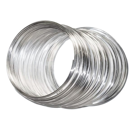 Проволока с памятью, 55х1мм, для браслета, под серебро, 25 витков <p>Толстая проволока с памятью для браслета, стальная. Светло-серебристого цвета. Оттенок может отличаться от фотографии. Толщина проволоки 1 мм, диаметр витка около 5.5 см. Цена за 25 витков. Максимальная длина одним куском - 25 витков.</p><p>ВНИМАНИЕ: возможны пятнышки на покрытии.</p>