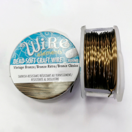Проволока гибкая, 1мм, Wire elements (Craft Wire), не темнеющая, античная бронза, катушка, 6.4 метра Проволока гибкая, 1мм, Wire elements (Craft Wire), не темнеющая, античная бронза, катушка, 6.4 метра