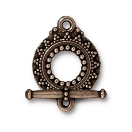 Застежка, 21х17мм, TierraCast, тогл, Бали, базовый материал - оловянный сплав, бронзовый, 1 шт.