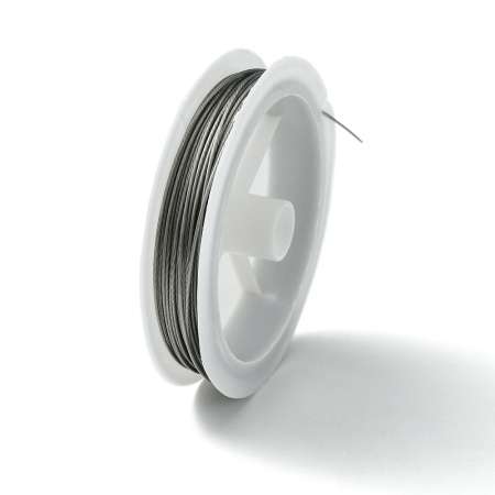 Тросик ювелирный, 0.80мм, цвет стальной, катушка, 10 метров