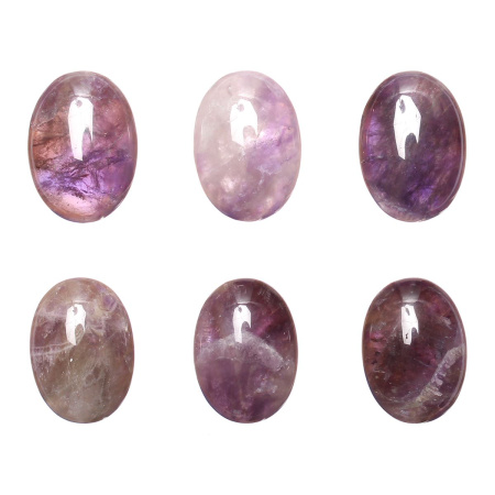 Кабошон каменный, 25х18мм, аметист, 1 шт.