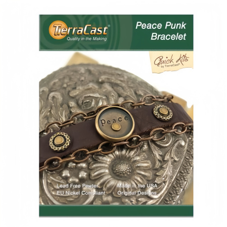 Набор для сборки украшения, 177-228мм, TierraCast, браслет Peace Punk, бронзовый