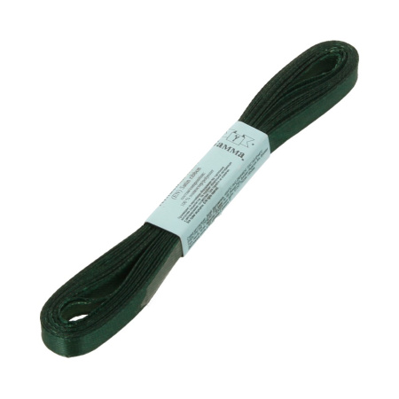 Лента атласная, Gaммa, 6мм, темно-изумрудная №036, моток, 5 метров Лента атласная, Gaммa, 6мм, темно-изумрудная №036, моток, 5 метров