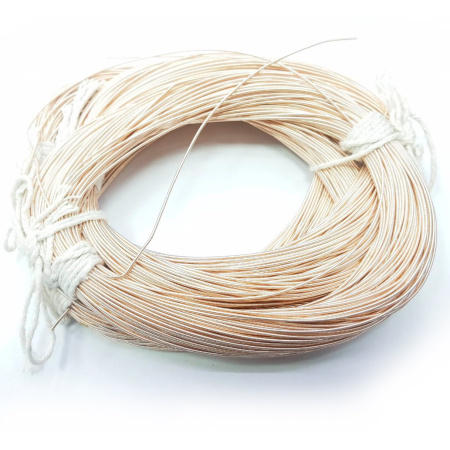 Канитель, 1.1мм, Индия, мягкая, гладкая, цвет светлое золото, 5 грамм