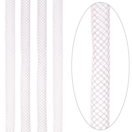 Бижутерная сетка-рукав, 4мм, молочная, 15 метров