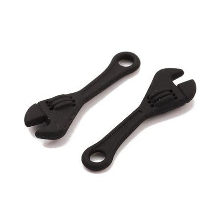 <p>Необычная трёхмерная подвеска в форме инструмента - разводного (водопроводного, сантехнического, газового) ключа. Базовый материал - цинкосодержащий металлический сплав с чёрным матовым покрытием. Оттенок может отличаться от фотографии. Цена за 5 шт.</p>