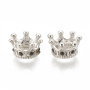 <p>Небольшая эффектная бусина корона с покрытием под родий. Размер отверстия с одной стороны около 7 мм, с другой - около 5 мм. Инкрустация черными стразами в технике паве. Оттенок может отличаться от фотографии и в разных поставках. Цена за 2 шт.</p><p>ВНИМАНИЕ: на покрытии возможны небольшие неровности; фианиты могут быть вклеены не очень ровно.</p>