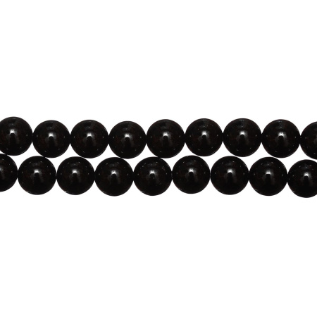<p>Круглые гладкие каменные бусины - натуральный тонированный черный агат. Бусины могут немного отличаться по размеру от заявленного. Длина низки примерно 38 см, в низке около 47 бусин, низки формируются без проверки каждой бусины на дефекты. Цена за низку.</p>