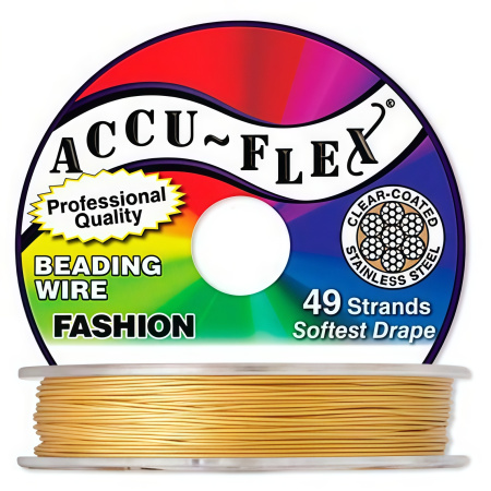 <p>Профессиональный ювелирный тросик Accu-Flex с нейлоновым покрытием. 49-жильный тросик премиум-класса. Цена за катушку 100 футов (30.4 метра).</p>