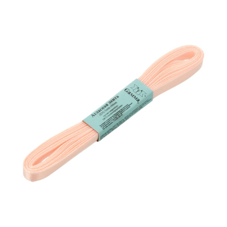 Лента атласная, Gaммa, 6мм, светло-розовая №002, моток, 5 метров Лента атласная, Gaммa, 6мм, светло-розовая №002, моток, 5 метров