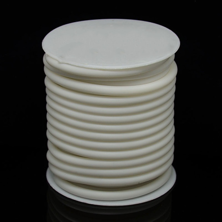 Шнур резиновый полый, около 5мм, белый, 9 метров, катушка Шнур резиновый полый, около 5мм, белый, 9 метров, катушка