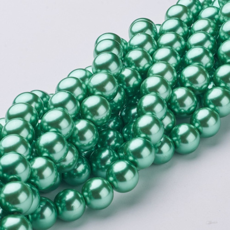 <p>
Стеклянные бусины с покрытием под жемчуг зеленого цвета с небольшим мятным отливом. Бусины могут немного отличаться по форме и размеру, быть слегка приплюснутыми у отверстия. Оттенок может немного отличаться от представленного на фото. Цена за низку 80 см, около 70 шт.
</p>