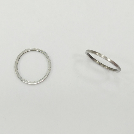 Коннектор, 12х0.9мм, кольцо гладкое, базовый материал - нержавеющая сталь, без покрытия, 10 шт.
