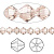 Бусина Swarovski, 6мм, Биконус (#5328), светлый шелк (цвет 261), 10 шт. УЦЕНКА