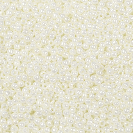 Бисер TOHO круглый, размер 11/0, цвет #122 (Непрозрачный глянцевый, белый навахо), 10 грамм