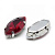 Стразы стеклянные в оправе, 12х6мм, пришивной, форма челнок, красный, оправа стального цвета, 5 грамм