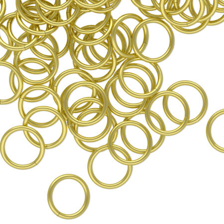 Соединительное колечко, 9мм (толщина 1мм, внутренний размер 7мм), базовый материал - латунь, золотистого цвета, 40 шт.