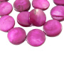 <p>
Круглые бусины-пластинки из натурального тонированного перламутра ярко-розового цвета. На бусинах есть темные пятна и неровности естественного происхождения. Оттенок может отличаться от фото. Бусины могут немного отличаться по форме и размеру. Цена за 1 низку (примерно 26 бусин).
</p>