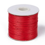 <p>Тонкий плетеный вощеный синтетический (полиэстеровый) шнур, цвет красный. Толщина может немного отличаться от заявленной. К этому шнуру лучше брать концевики с внутренним диаметром 0.9-1 мм - в меньший концевик шнур может быть сложно вставить из-за распушенного кончика. Оттенок может отличаться от фотографии. По возможности, продается цельным куском, однако, может поставляться несколькими отрезами. Цена за 10 метров. </p>