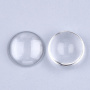<p>
 Круглый стеклянный прозрачный кабошон, толщина 5-8 мм. Диаметр примерно 24,7 мм. Хорошо смотрится в рамке с подложенной под него картинкой или фотографией. На кабошонах возможны небольшие царапинки. Цена за упаковку 40-50 грамм в зависимости от толщины кабошонов (около 10 штук, фасуются без проверки на дефекты).
</p>