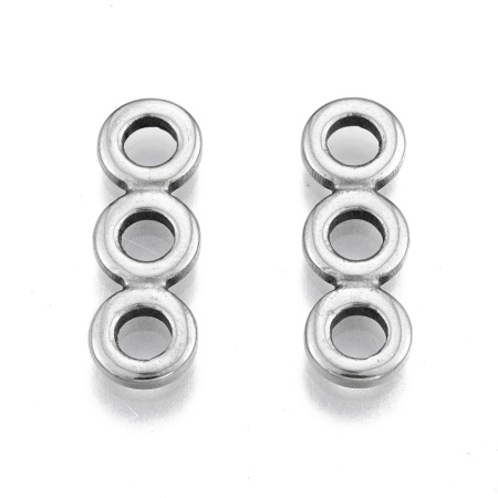 Разделитель, 22х7.3х2мм, лаконичный, на 3 отверстия, базовый материал - нержавеющая сталь, без покрытия, 2 шт.