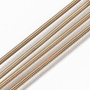 <p>Гладкая золотистая проволока-пружинка типа бульонка - канитель. Тип: жёсткая. Базовый материал - сталь. Толщина, заявленная производителем - 2 мм, может немного отличаться в разных поставках. Длина около 95-99 см (канитель нарезана производителем). На проволоке могут периодически встречаться заломы/растянутые участки. Цвет приглушённое золото, оттенок может отличаться от фотографии и в разных поставках. Цена за 1 кусочек (95 см).
</p>
