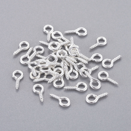 <p>Штифт вкручивающийся,покрытие под серебро. Общая длина 8.5 мм, диаметр петельки 4 мм, внутренний диаметр петельки 2 мм, толщина вкручиваемой части 1 мм. Оттенок может отличаться от фотографии и в разных поставках. Цена за 5 грамм (около 60 штук, фасуются без проверки на дефекты).</p>