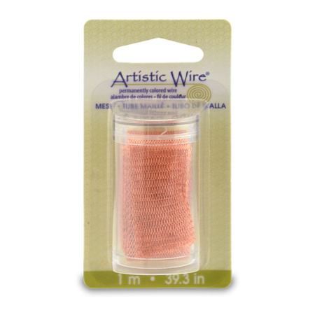 Металлическая ювелирная сетка, 18мм, Artistic Wire, цвет светлая медь, 1 метр, в пластиковой баночке