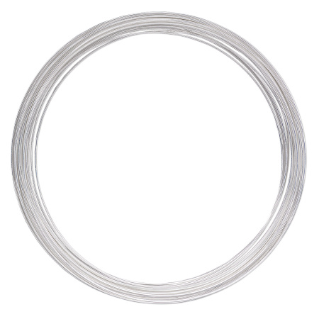 Проволока с памятью, 92х0.7мм, для колье, стального цвета, 2 витка