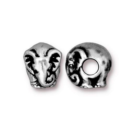 Бусина металлическая, 11х11мм, TierraCast, слон, базовый материал - оловянный сплав, посеребренный с чернением, 1 шт. Бусина металлическая, 11х11мм, TierraCast, слон, базовый материал - оловянный сплав, посеребренный с чернением, 1 шт.