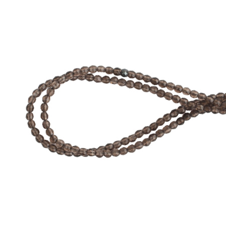 Бусины каменные, раухтопаз, граненый, 2мм, 190 шт., низка