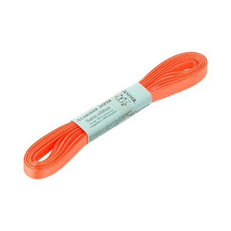 Лента атласная, Gaммa, 6мм, кораллово-оранжевая №125, моток, 5 метров Лента атласная, Gaммa, 6мм, кораллово-оранжевая №125, моток, 5 метров