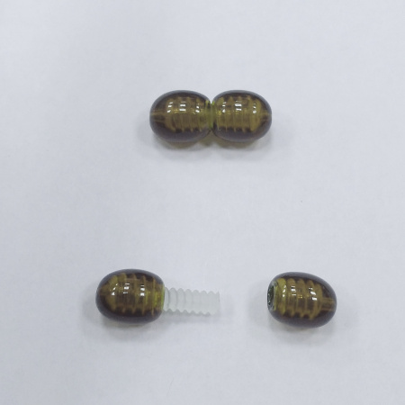 Застежка-концевик, 16х7мм, закручивающийся бочонок, базовый материал - пластик, цвет хаки, 2 шт. Застежка-концевик, 16х7мм, закручивающийся бочонок, базовый материал - пластик, цвет хаки, 2 шт.