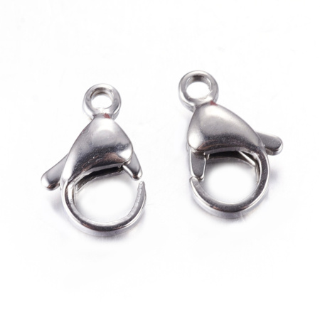 Застежка, 13х8мм, карабин, базовый материал - нержавеющая сталь, без покрытия, 5 шт. Застежка, 13х8мм, карабин, базовый материал - нержавеющая сталь, без покрытия, 5 шт.