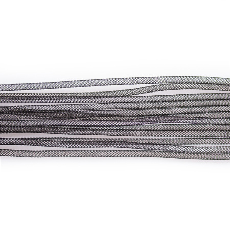 Бижутерная сетка-рукав, 4мм, черная, 15 метров