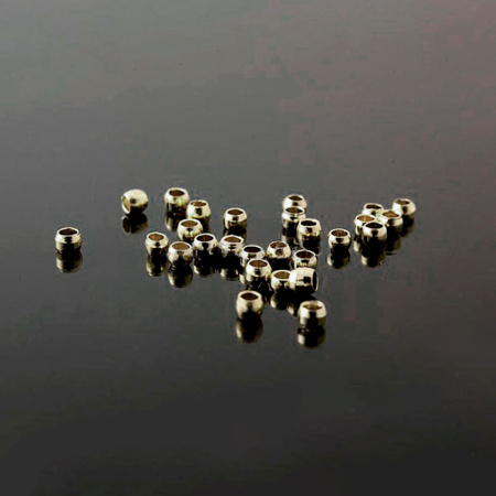 Кримпы, 2х1.5мм, Корея, базовый материал - латунь, тёмно-золотистого цвета, 1 грамм