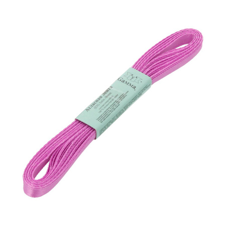 Лента атласная, Gaммa, 6мм, темно-малиновая №029, моток, 5 метров Лента атласная, Gaммa, 6мм, темно-малиновая №029, моток, 5 метров