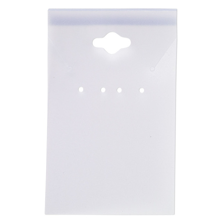 Карточка для демонстрации серег и колье, 80х50мм, серо-голубая, 1 шт.