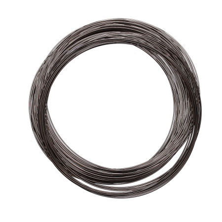 Проволока с памятью, 115х1мм, для колье, вороненая сталь, 25 витков