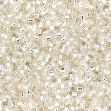 Бисер TOHO цилиндрический, размер 11/0, цвет #21 (Внутреннее серебрение, хрусталь), 10 грамм